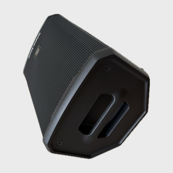 JBL PRX912 active PA speaker for hire – side view 1 | Itchenor Sound