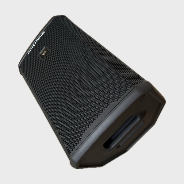 JBL PRX912 active PA speaker for hire – side view 2 | Itchenor Sound